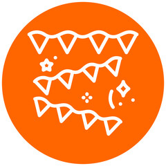 Vector Design New Year Flags Icon Style