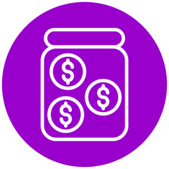 Savings Jar Vector Design Icon Style