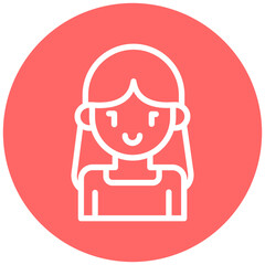 Vector Design Girl Icon Style