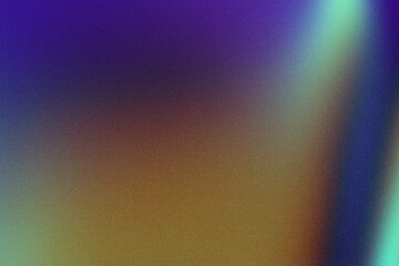 Holographic gradient blur - neon purple, teal, orange shades. Y2K, 2000s style, iridescent glow, smooth texture. Colorful digital grain soft noise effect pattern. Lo-fi multicolor vintage retro design