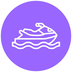 Vector Design Jet Ski Icon Style