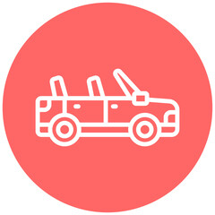 Vector Design Convertible Car Icon Style