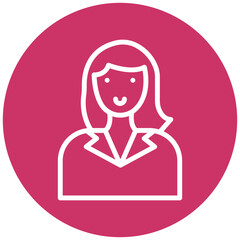 Vector Design Customer Female Icon Style