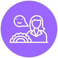 Vector Design Food Vendor Female Icon Style