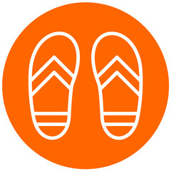 Vector Design Flip Flops Icon Style