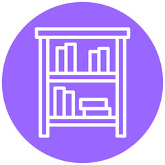 Vector Design Bookshelf Icon Style