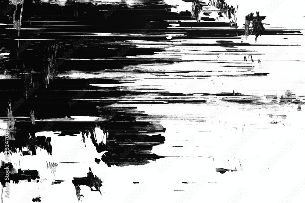 Poster abstract futuristic cyberpunk displacement map for 3d rendering. random distorted black white broken