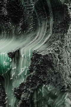 Abstract green stone Formation 