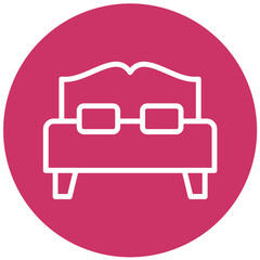 Vector Design Double Bed Icon Style