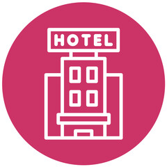 Vector Design Hotel Sign Icon Style