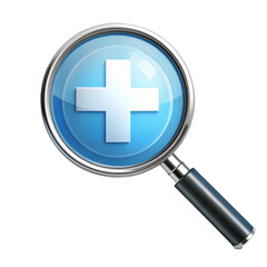 Fototapeta premium Magnifying Glass on Checkered Background 