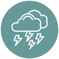 Vector Design Thunder Icon Style