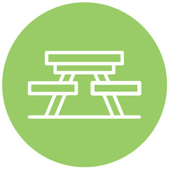 Vector Design Picnic Table Icon Style