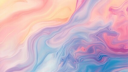 Obraz premium Abstract pastel swirl with soft pink, purple, and blue shades, creating a fluid and elegant visual texture.
