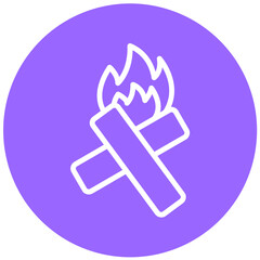 Vector Design Bonfire Icon Style