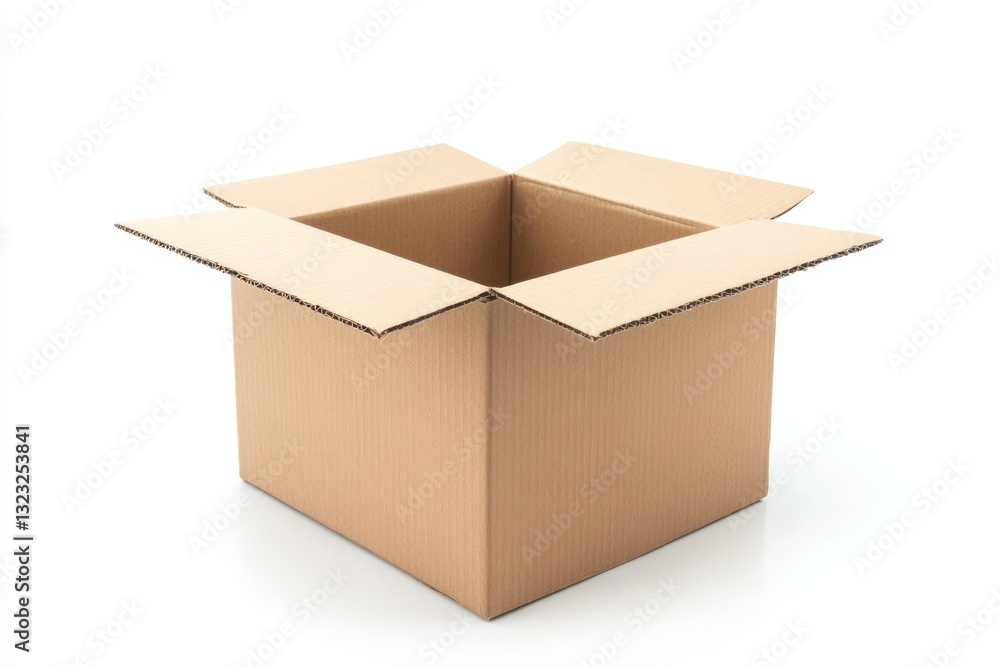 Poster isolated cardboard box on a clean white background with crisp lines and minimal composition