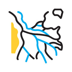 Vector multi color icon for Delta