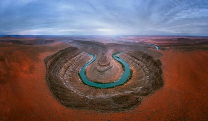 Twisting Meander at Sunset
