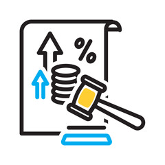 Vector multi color icon for Legal tax