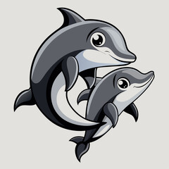 dolphin isolated on white