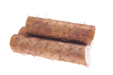 Yam on a white background
