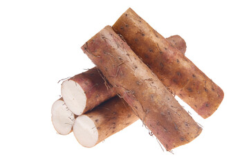 Yam on a white background