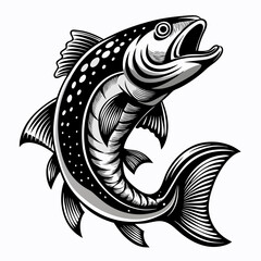 black and white fish