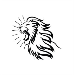 Fototapeta premium Roaring Lion Illustration
