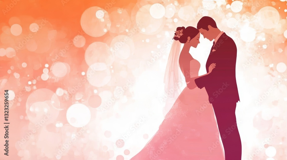 Poster simple wedding background poster with clean lines and chaos pattern in high resolution