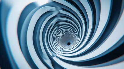 Obraz premium Abstract spiral tunnel with concentric stripes.