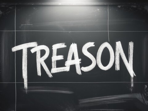 treason concept word on a blackboard background
