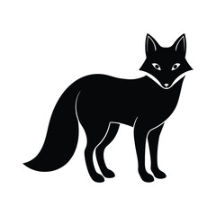fox silhouette vector illustration 