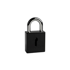 Naklejka premium Black Padlock with Silver Shackle - Security and Privacy Concept