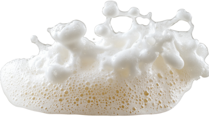 Beer foam splashing with transparent background