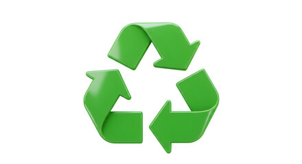 Obraz premium 3D Green Recycling Symbol Representing Sustainability and Environmental Awareness