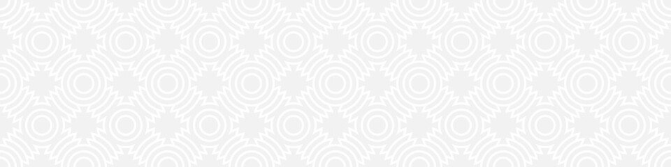 Seamless trendy pattern of stripes and diamonds, geometric white shapes for textiles and wallpaper. Abstract panoramic pattern on a gray background for a New Year or wedding cover or card.