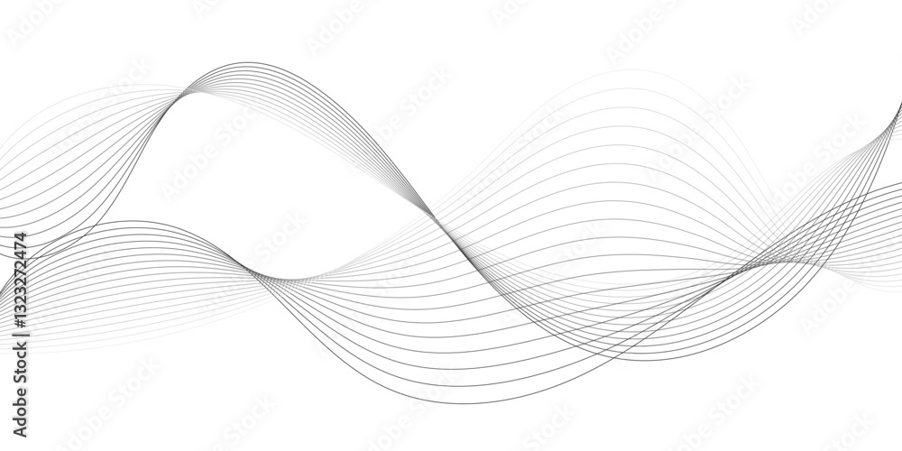 Poster elegant abstract background featuring smooth, interwoven, flowing lines creating a dynamic wave patt