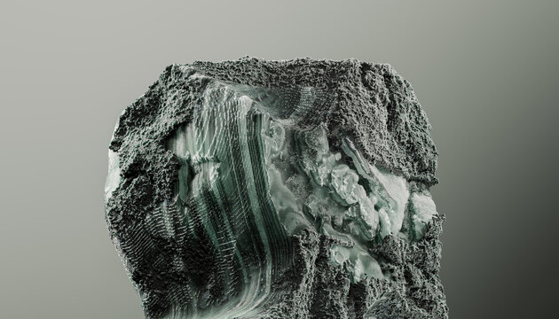 Abstract green stone Formation 