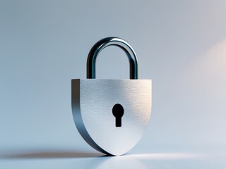 Lock and Shield Symbolizing Security and Protection in Digital World.