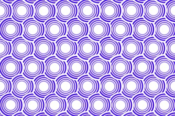 Stylish geometric texture. Purple vector seamless pattern with bold striped circles. Modern abstract background. Abstract seamless pattern with circles. Blue pattern. Purple ornament. Art. Purple