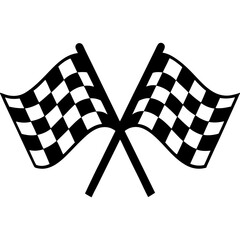 Checkered Flags Crossing A Symbol of Victory in Motorsports