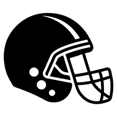 Fototapeta premium American Football Helmet Silhouette