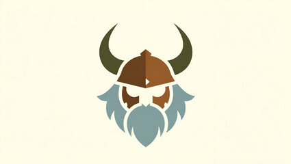 Title: A Modern Viking Logo Featuring an Abstract Vector Design

