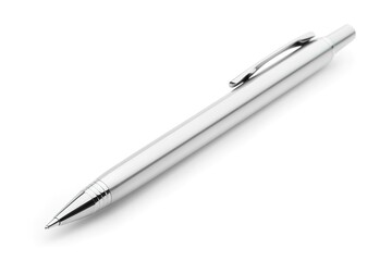 Sleek Silver Metal Pen Mockup Office Supplies, Stationery Design
