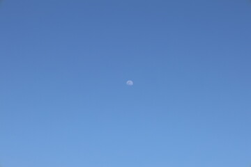 moon over blue sky