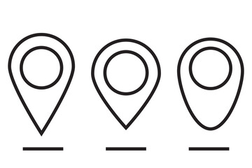Map pin icon. location pin place marker. Location icon. Map marker pointer icon set.  1176