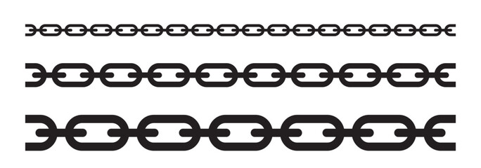 Chain link black silhouette vector illustration . 1176