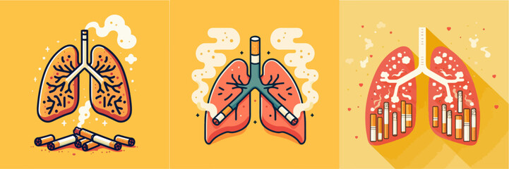 icon of lungs filled with cigarette smoke