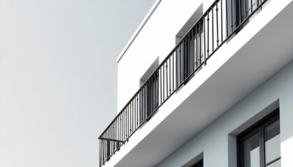 Fototapeta premium High steel and glass architecture details define the modern office building's urban facade