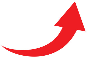 red arrow icon on white background. flat style. arrow icon for your web site design, logo, app, UI. arrow indicated the direction symbol. 1176